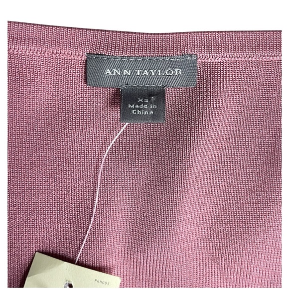 Ann Taylor Square Neck Mauve Pink Knit Tank Top Classic Pullover - Picture 3 of 5